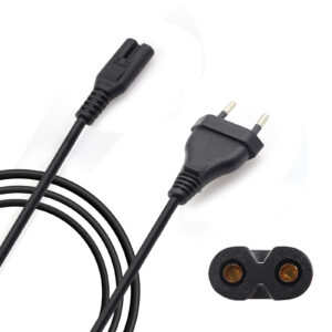 2 Prong 2 Pin AC Power Cord Cable for Dell IBM Hp Notebook Computer Charger Ue [0G2P]