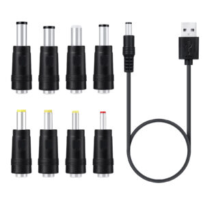 5.5mm * 2.1mm USB 2A 90cm Black Charger Power Cable Lead 5V 6V [UC9A]